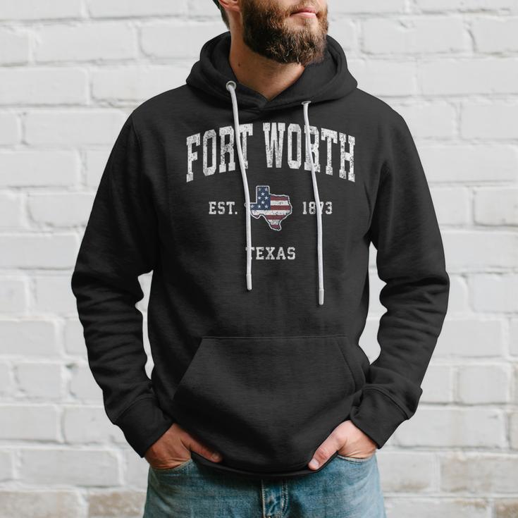 Ft Fort Worth Texas Tx Vintage American Flag Sports Hoodie Gifts for Him