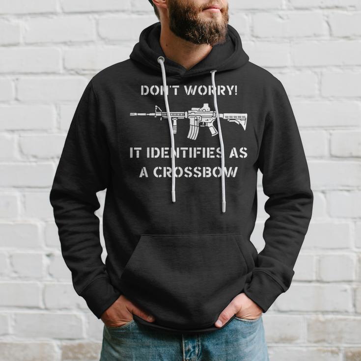 2Nd Amendment Don't Worry It Identifies As A Crossbow Hoodie Gifts for Him