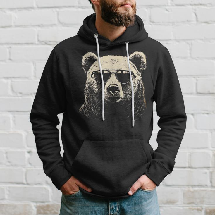 Bear Cool Stencil Punk Rock Hoodie Gifts for Him