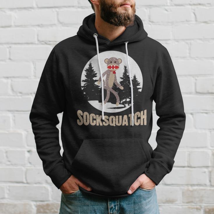 Bigfoot Sighting Sock Monkey Sasquatch Socksquatch Hoodie Gifts for Him