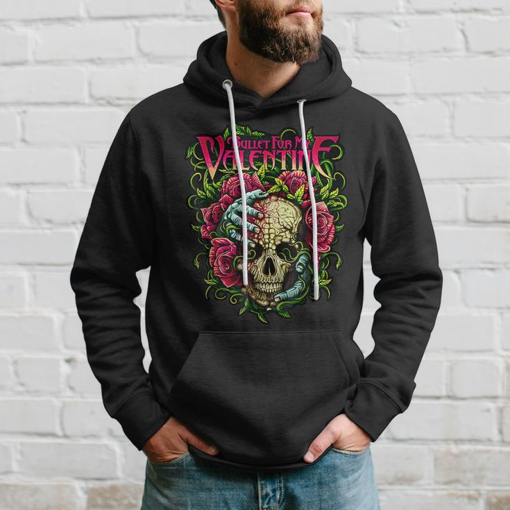 Bullet My Valentine Skull Roses And Red Blood Horror Hoodie Gifts for Him