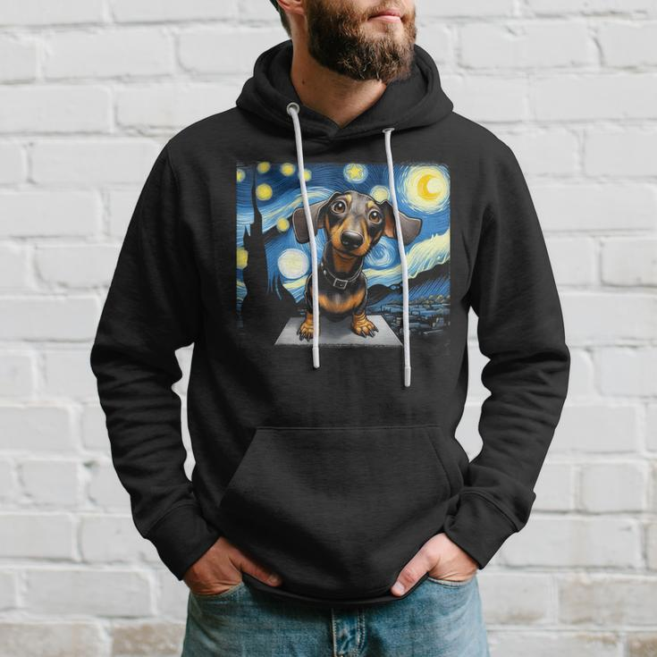Dachshunds Sausage Dogs In A Starry Night Hoodie Gifts for Him