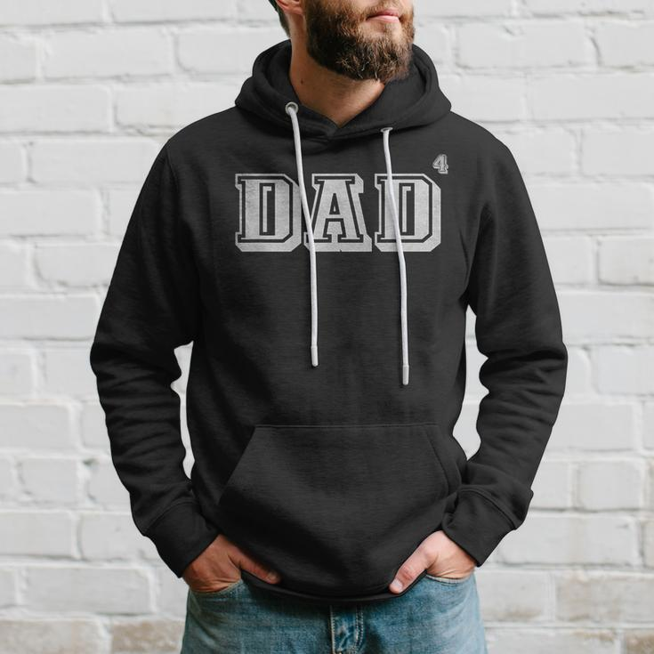 Dad Fathers Day 4Th Pregnancy Announcement Fourth Baby Hoodie Gifts for Him