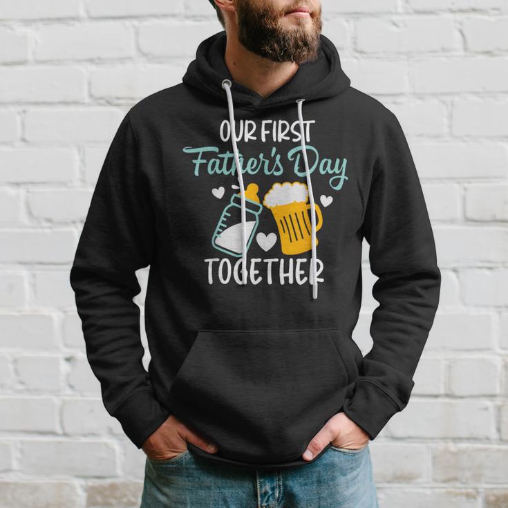 Dad And Son Our First Fathers Day Together 2023 Baby Hoodie Gifts for Him