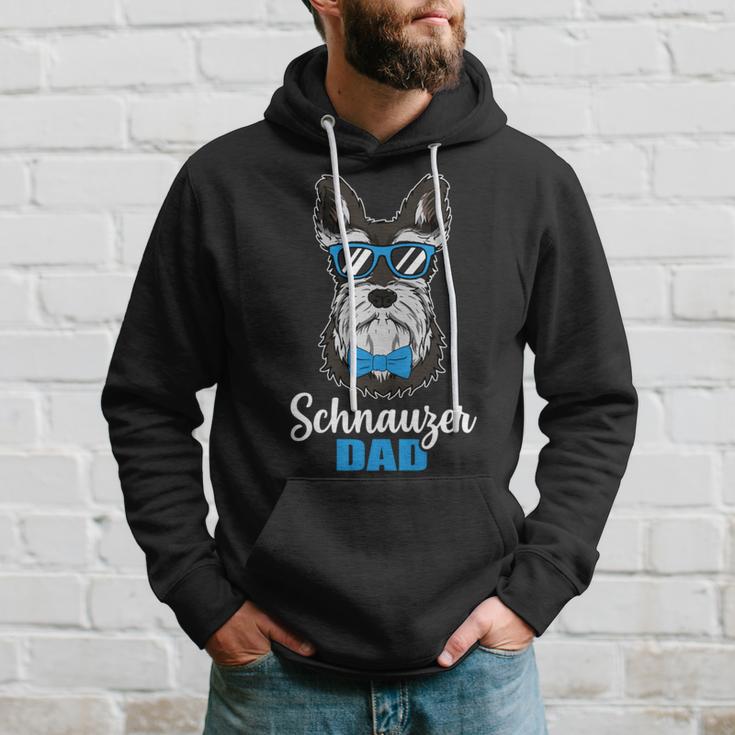 Dog Dad Dwarf Schnauzer Dog Long-Sleeved Kapuzenpullover Geschenke für Ihn