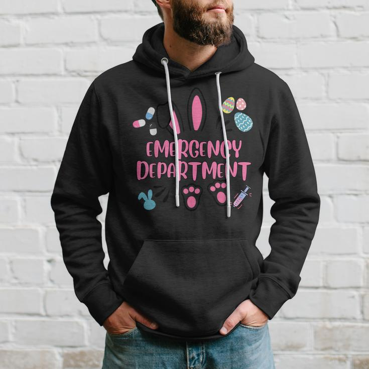 Emergency Department Rabbit Bunny Happy Easter Eggs Hoodie Gifts for Him