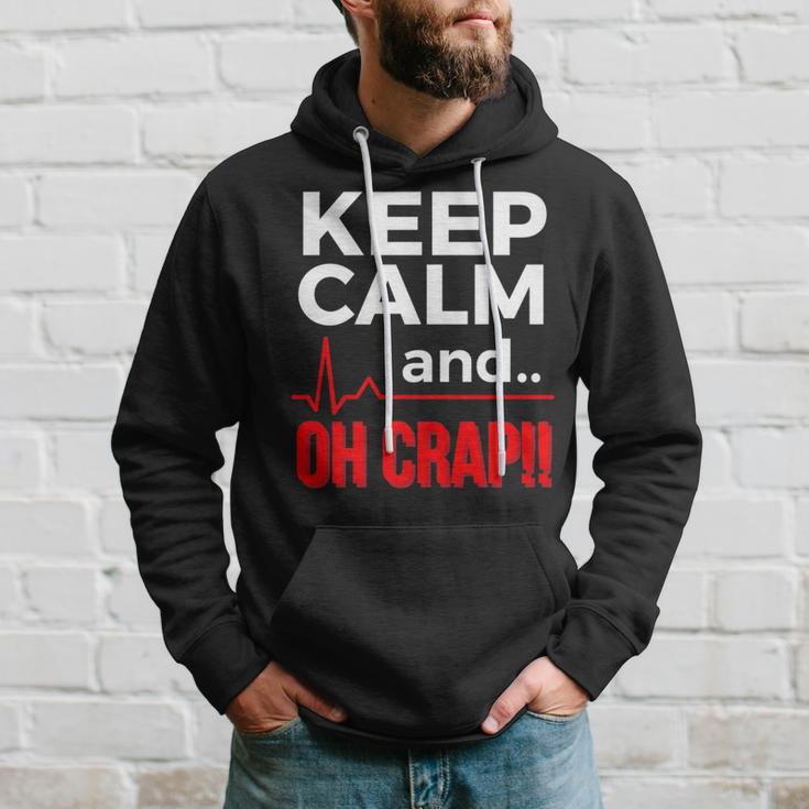 Emergency Room Keep Calm Oh Crap Flatline Hoodie Gifts for Him