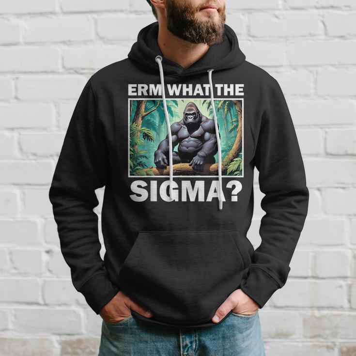 Erm What The Sigma Ironic Meme Brainrot Quote Hoodie Gifts for Him