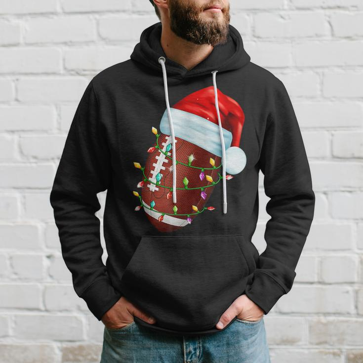 Football Snowman Christmas Tree Pajamas Matching Boys Hoodie Gifts for Him
