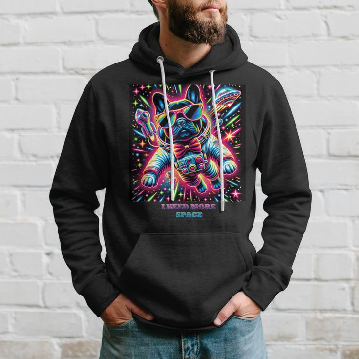 Frenchie “I Need More Space” Colorful French Bulldog Hoodie Gifts for Him