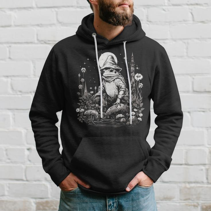 Frog Wizard Cottagecore Mushroom Hoodie Gifts for Him