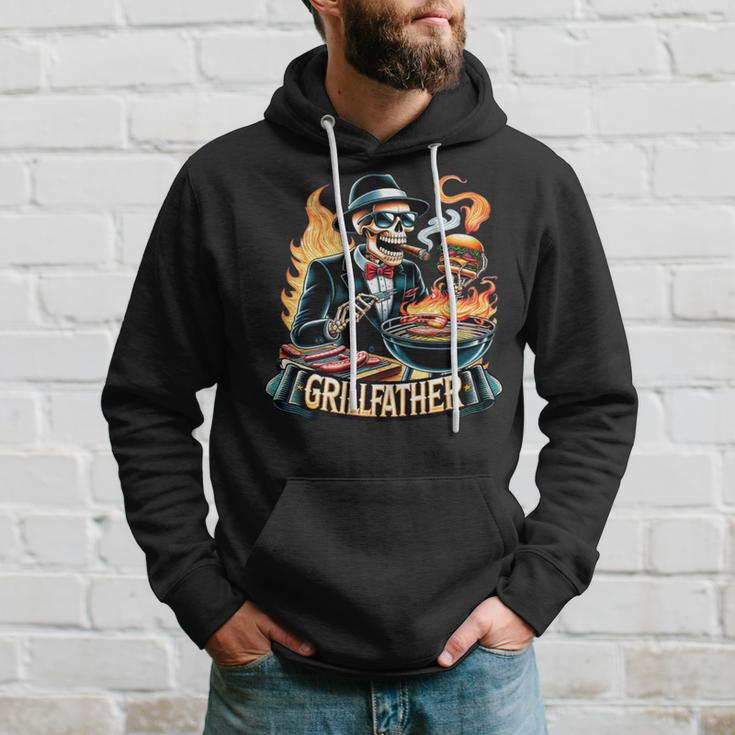 Grill Father Skeleton Dad Joke Grillfather Fathers Day Hoodie Gifts for Him