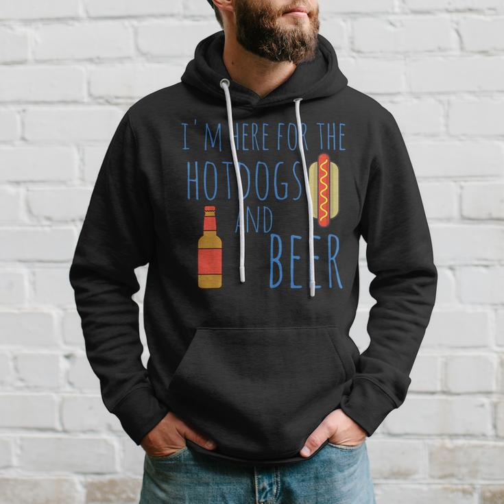 Hot Dog I'm Here For The Hotdogs And Beer Hoodie Gifts for Him