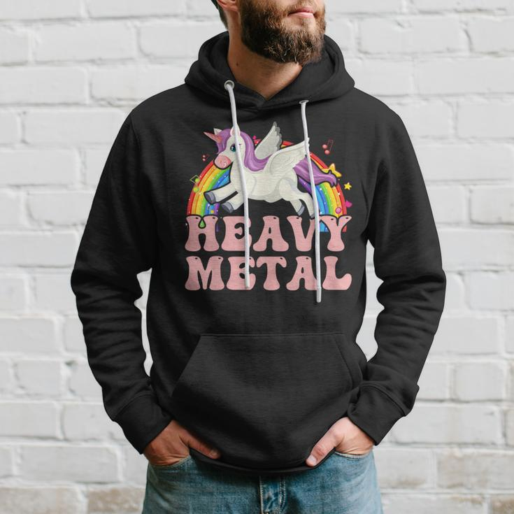 Ironic Cool Unicorn Heavy Metal Music Festival Hoodie Gifts for Him