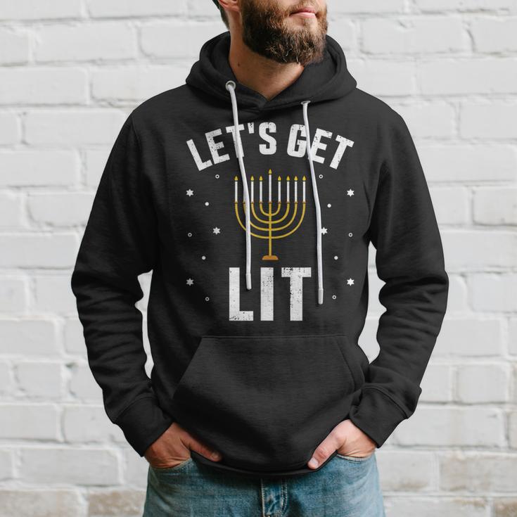 Let's Lit With Menorah For Jewish Hanukkah Hoodie Gifts for Him