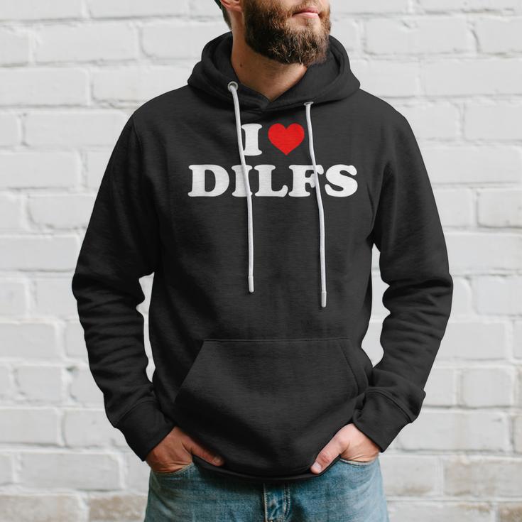 I Love Dilfs I Heart Dilfs Red Heart Cool Hoodie Geschenke für Ihn