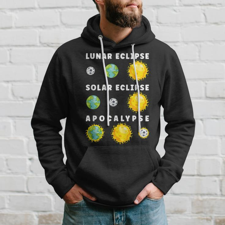 Lunar Solar Eclipse Apocalypse Astronomy Nerd Science Hoodie Gifts for Him