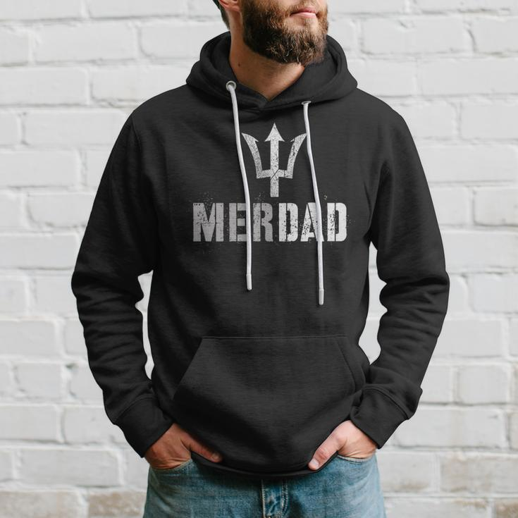 Merdad Protector Mer Father Mermaid Daughter Guard Dad Hoodie Gifts for Him