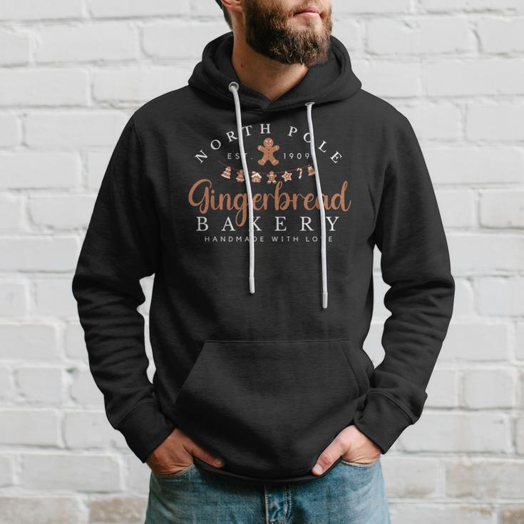 North Pole Gingerbread Bakery Christmas Holiday Hoodie Gifts for Him