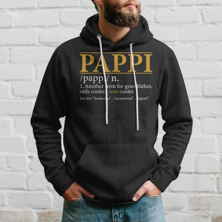 Pappi Definition Fathers Day Grandpa Hoodie Gifts for Him