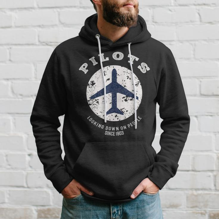 Pilot Quote Retro Airplane Vintage Aircraft Aviators Hoodie Gifts for Him
