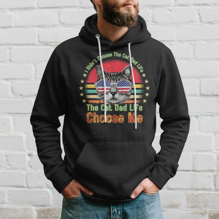 Quote I Didn't Choose The Cat Dad Life The Cat Destiny Hoodie Gifts for Him