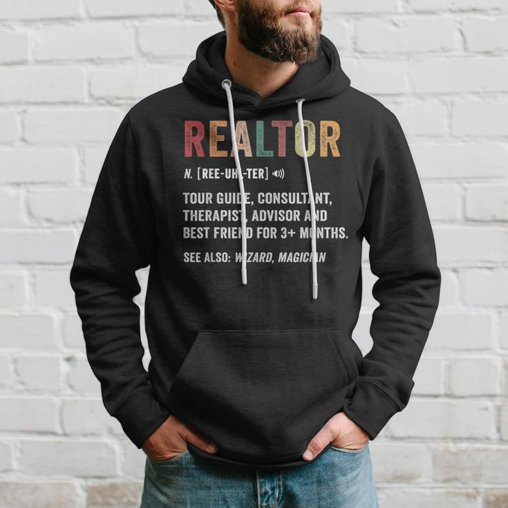 Realtor Definition Realtor Life Real Estate Agent Hoodie Gifts for Him