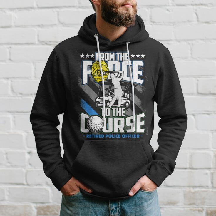 Retired Police Officer Golf Retirement Hoodie Gifts for Him
