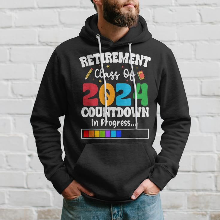 Retirement Class Of 2024 Countdown In Progress Teacher Hoodie Gifts for Him
