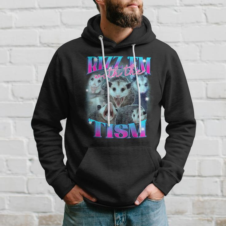 Rizz Em With The Tism Opossum Hoodie Gifts for Him