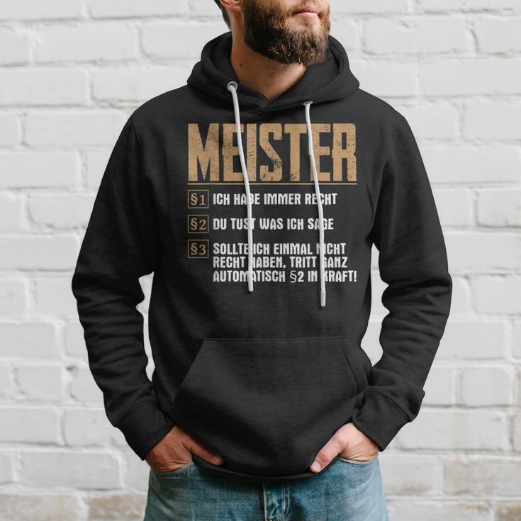 Saying For Meister Rules Meistertestung Craft Hoodie Geschenke für Ihn