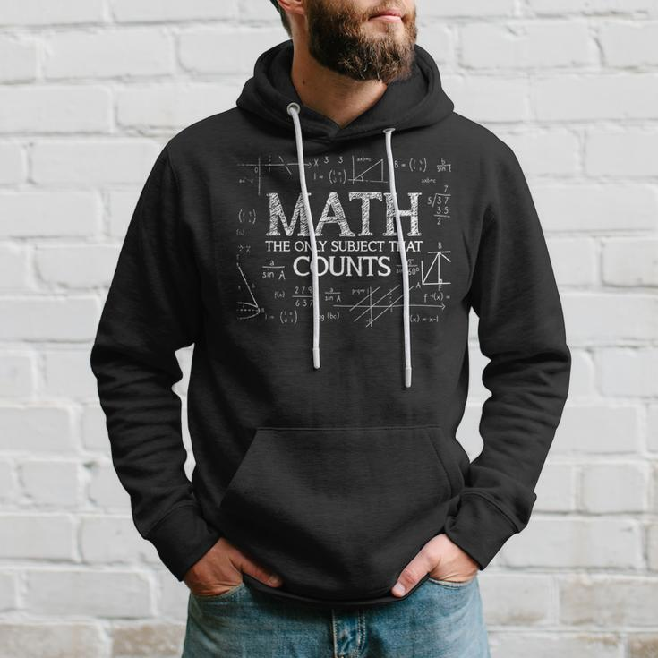 Science Nerd Math The Only Subject That Counts Math Hoodie Gifts for Him