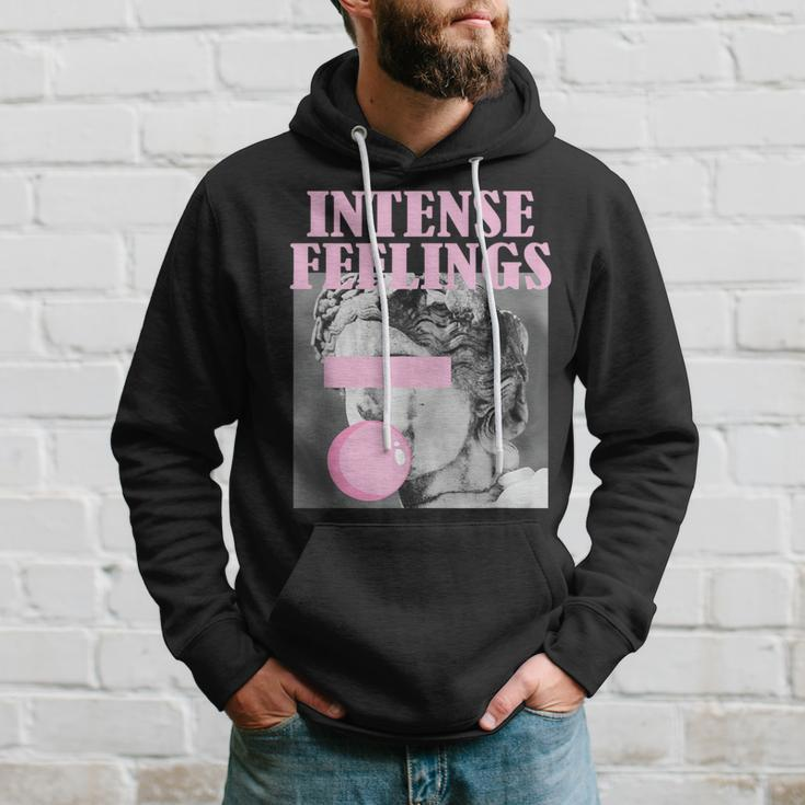 Sculpture Letter Graphic Cute Intense Feelings Hoodie Gifts for Him