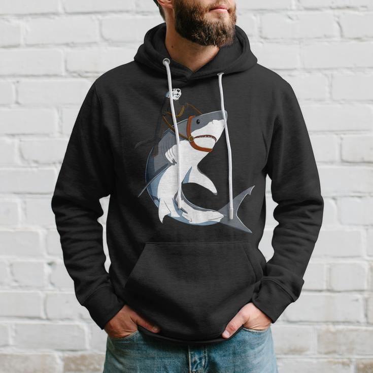 Sea Otter Riding Shark Hoodie Gifts for Him