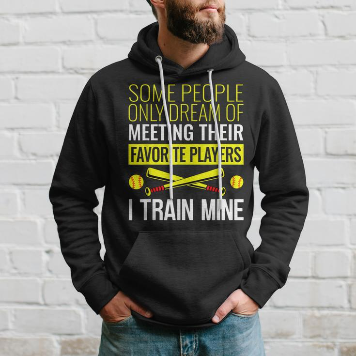 Softball Coach Trainer Bat And Ball Sports Lover Quote Hoodie Gifts for Him