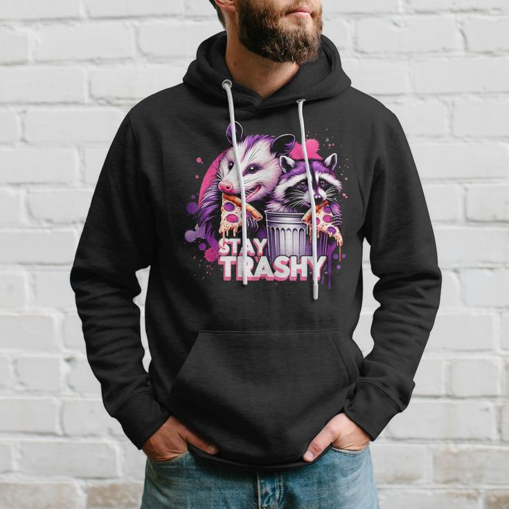 Stay Trashy Raccoons Opossums Possums Animals Lover Hoodie Gifts for Him