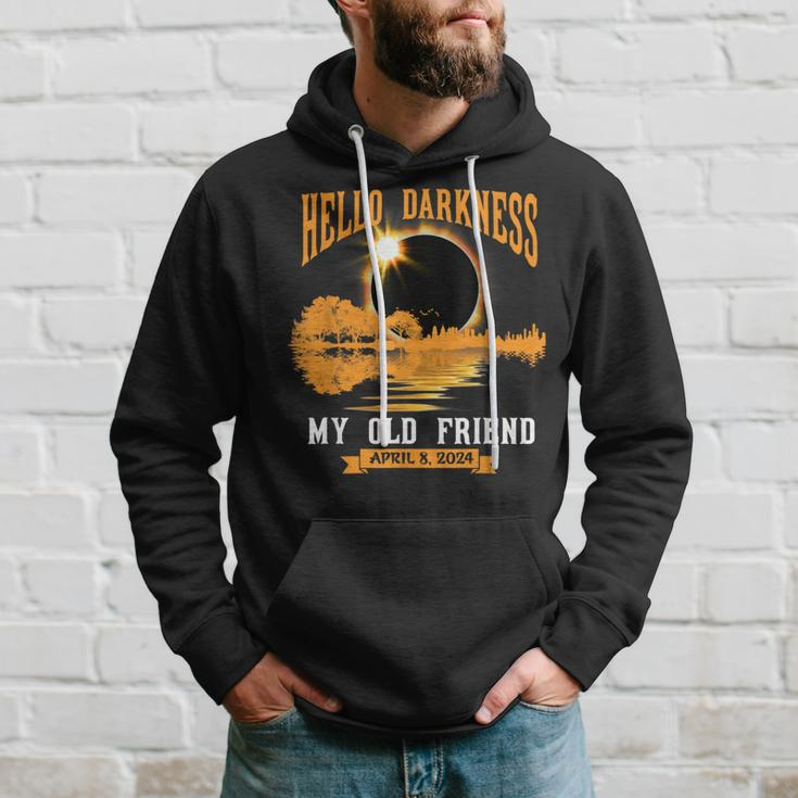 Total Solar Eclipse 2024 Hello Darkness My Old Friend Hoodie Gifts for Him