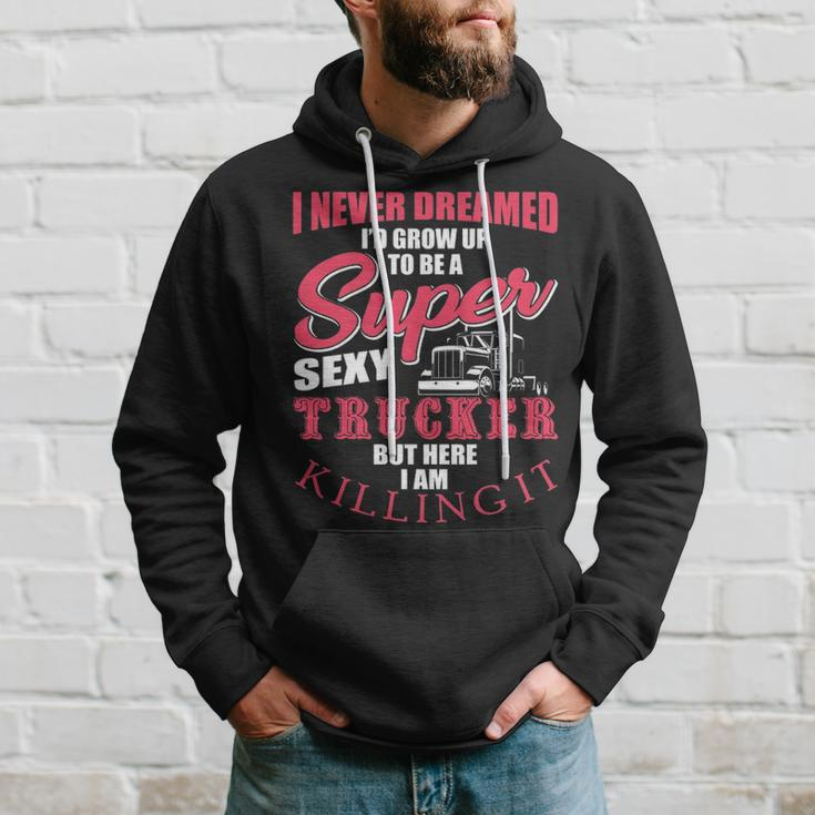 Truck Driver Semi Big Rig Trucking Trailer Truck Hoodie Gifts for Him
