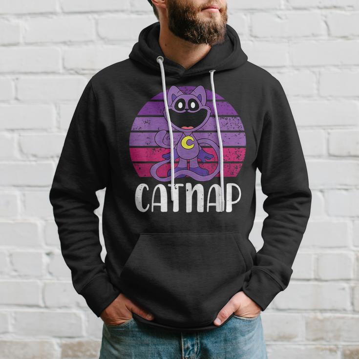 Vintage Smiling Critters Catnap Dogday Lover Hoodie Mazezy