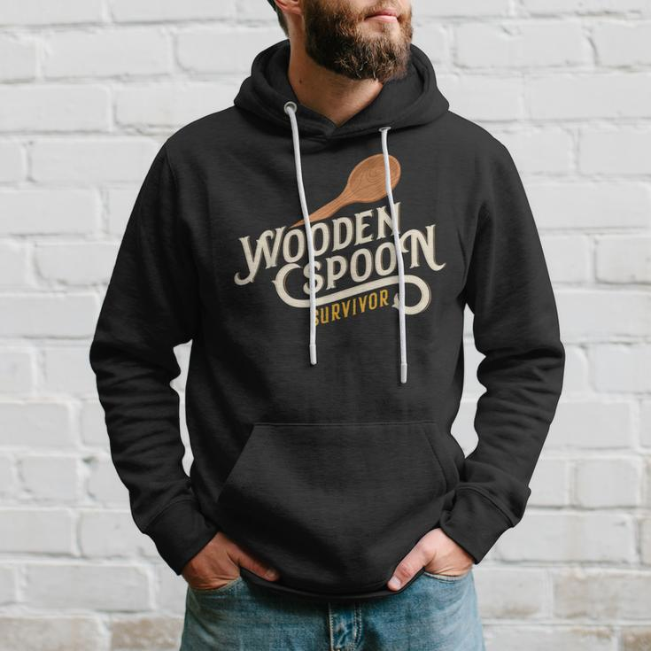 Wooden Spoon Survivor Vintage Retro Humor Hoodie Gifts for Him