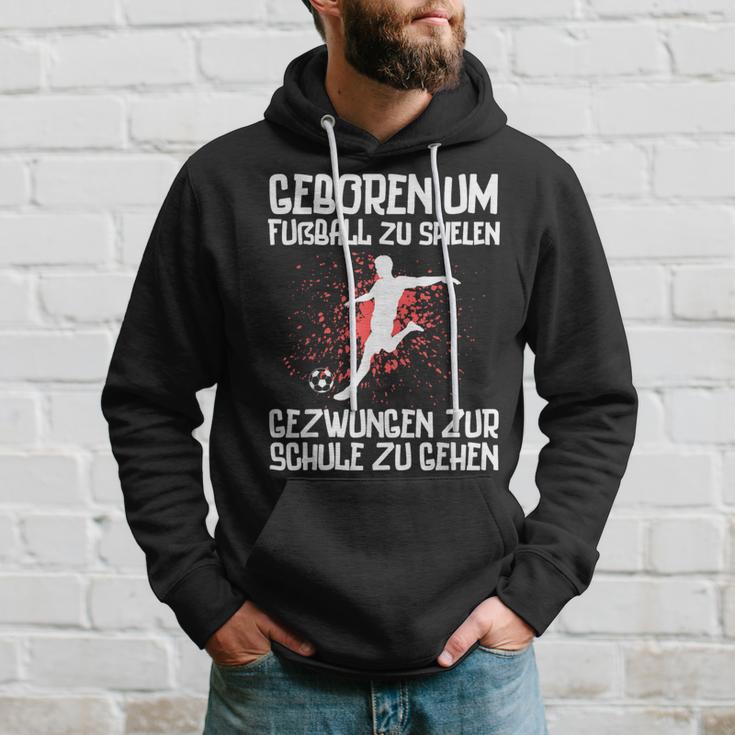 Zum Fußballspiel Geboren Footballer Boys' Black Hoodie Geschenke für Ihn