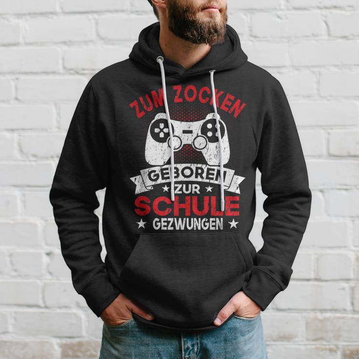 Gamer Zocker Games Zum Zocken Geboren Zur Schul Hoodie Geschenke für Ihn