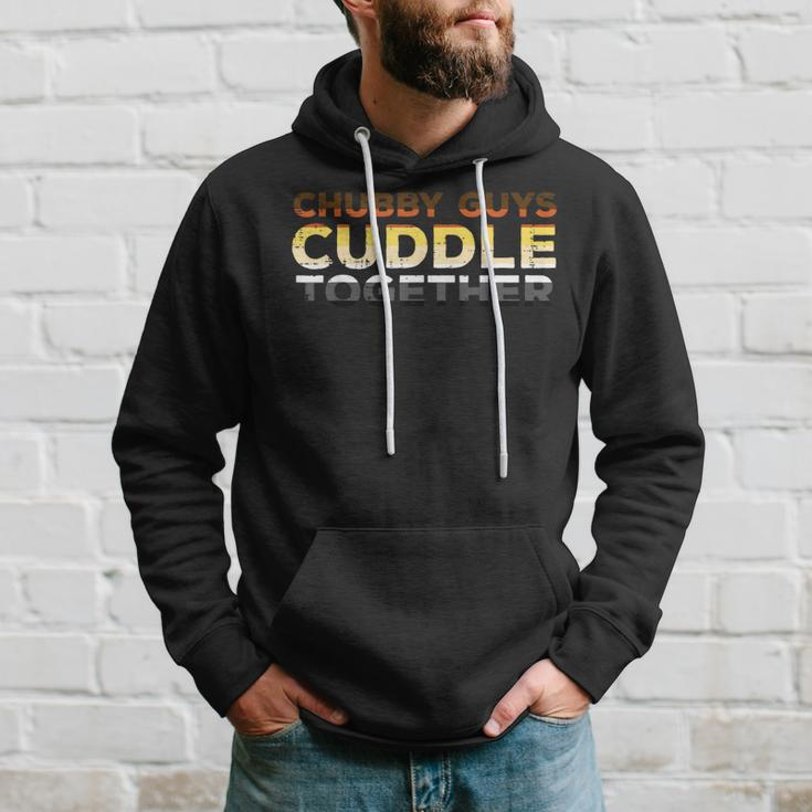 Gay Bear Chubby Guys Cuddle Together Pride Month Lgbtq Men Hoodie Gifts for Him