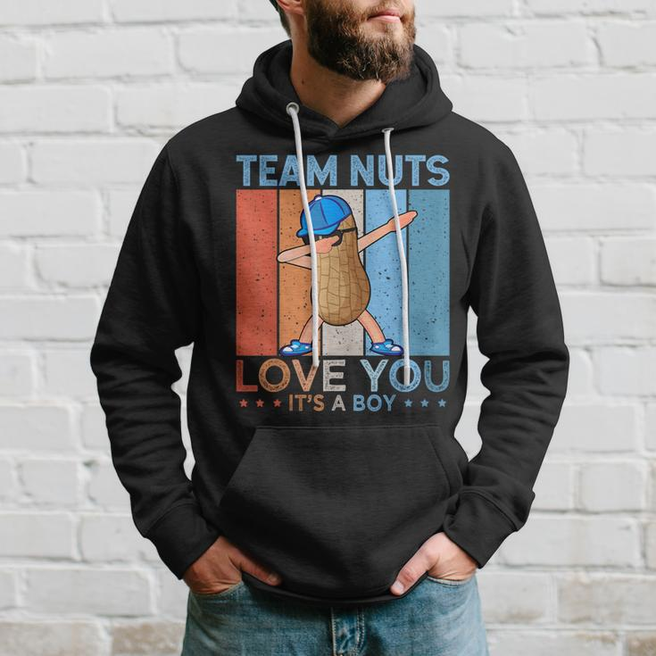 Gender Reveal Team Nuts Team Boy Retro Vintage Hoodie Geschenke für Ihn