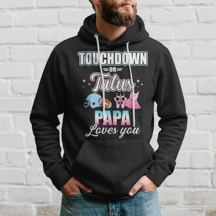 Gender Reveal Touchdowns Or Tutus Papa Matching Baby Party Hoodie Gifts for Him