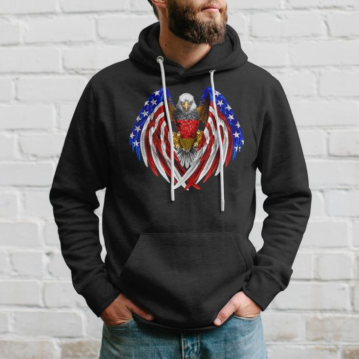 German American Germany Usa Flag Eagle Hoodie Gifts for Him