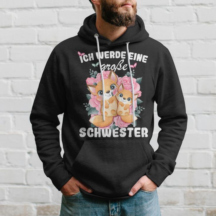 German Announcement Ich Werde Große Schwester S Hoodie Geschenke für Ihn