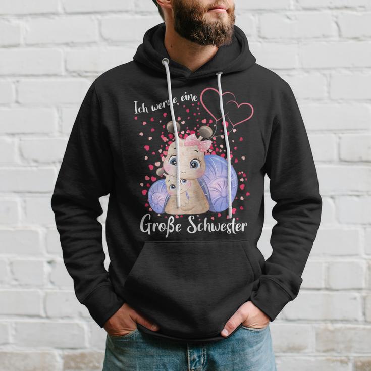 German Announcement Ich Werde Große Schwester S Hoodie Geschenke für Ihn