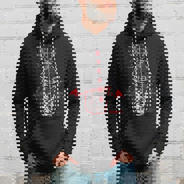 Ghos-Tea Spooky Boba Emo Goth Alt Red Hoodie Gifts for Him