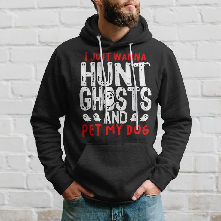 Ghost Hunter Paranormal Hunting Investigator Dog Lover Hoodie Gifts for Him